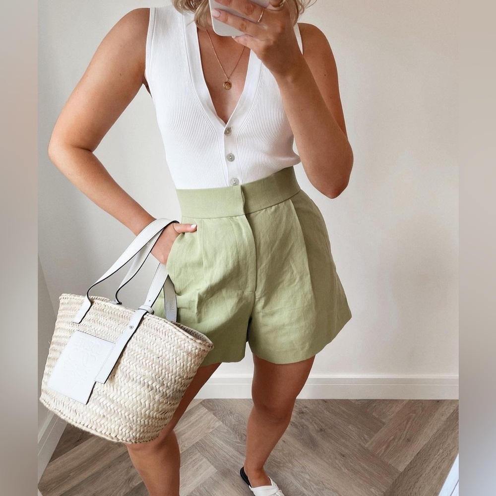 Zara Linen Cotton Blend  Shorts